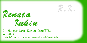 renata kukin business card